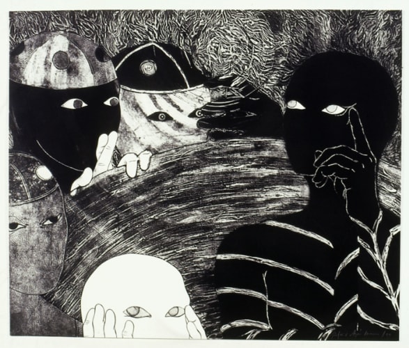 Sin titulo (Cabeza negra, cabeza blanca)/Untitled (Black head, white head)