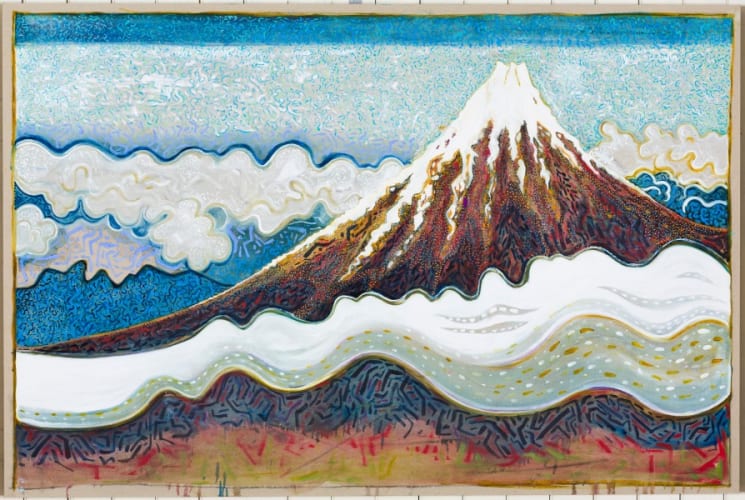 mount fuji with cloud (after Hiroshige)