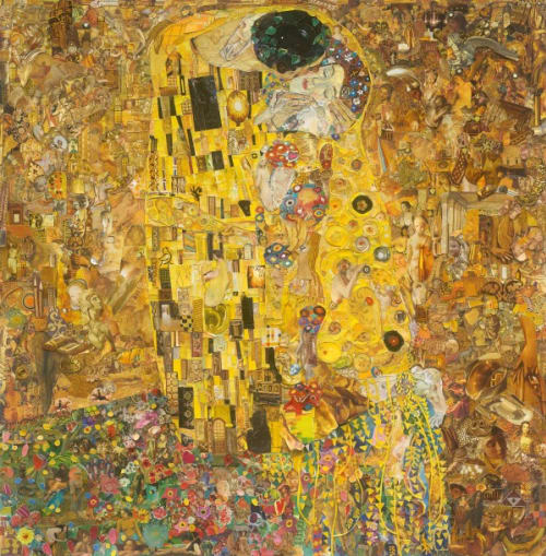 Belvedere Museum (The Kiss after Klimt) (Repro)