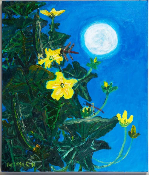 Flowers and the Moon