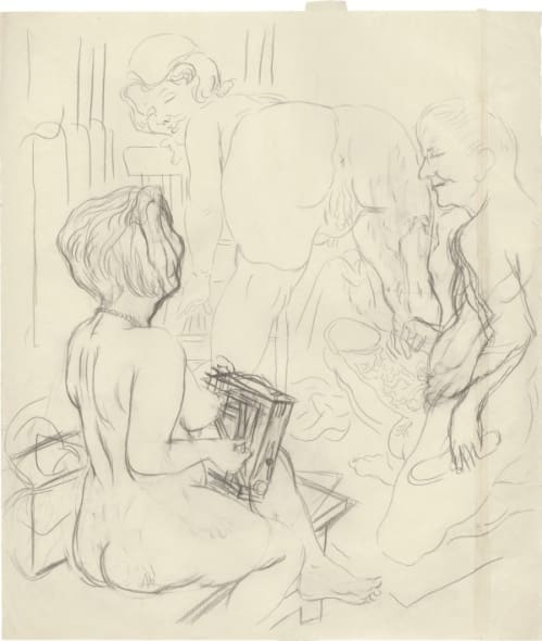 "Ménage-à-trois (Eva, Lotte and George) (Self Portrait)"