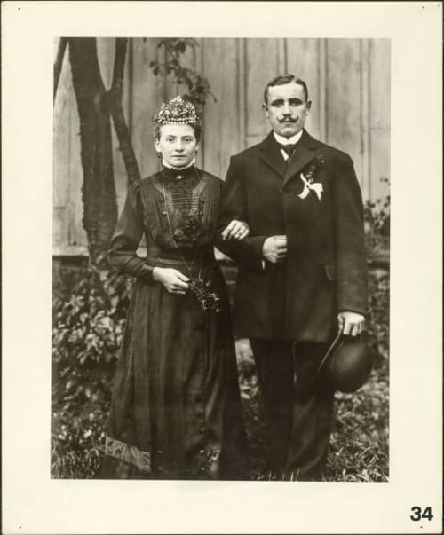 Engaged farming couple, 1911-1914