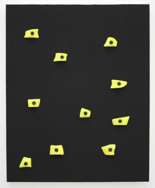 Untitled - Plastic rock-climbing hold pieces (yellow)