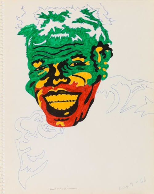 Untitled (Study for James Brown as Conrad Veidt in “The Man Who Laughs”)