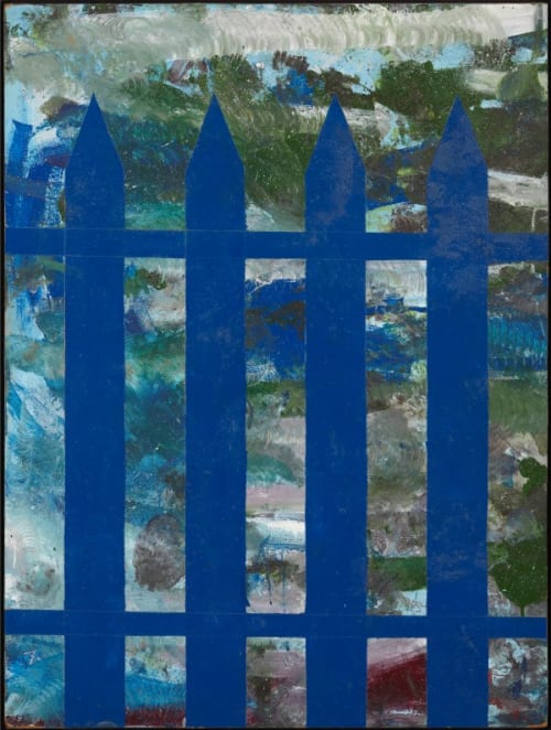 Untitled (Blue picket fence)