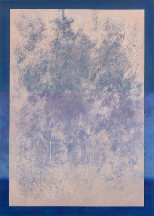 Dust Painting: Pink Over Blue in 3 Shades