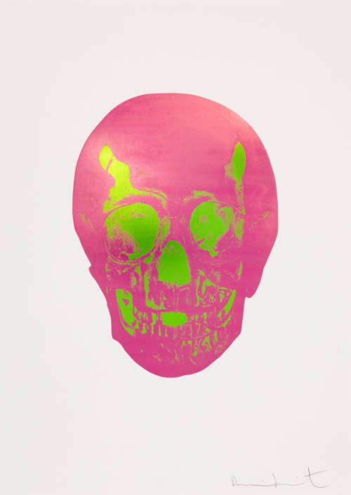The Sick Dead: Loganberry Pink/Lime Green Skull