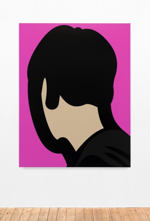 Man with black T-shirt.