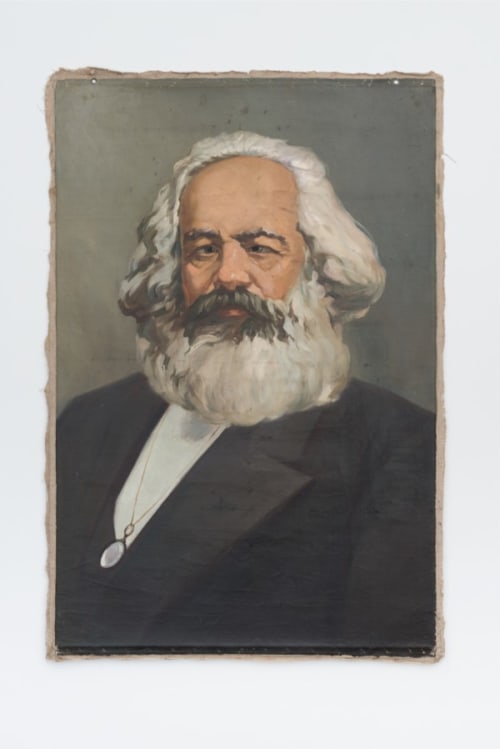 Karl Marx with cross-eyes