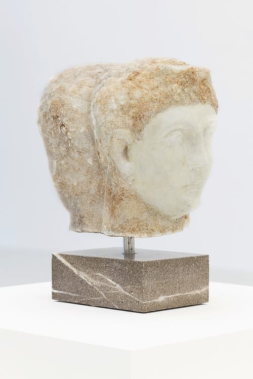 BI (A Roman Marble Janiform Herm Head, circa 2nd Century A.D.)