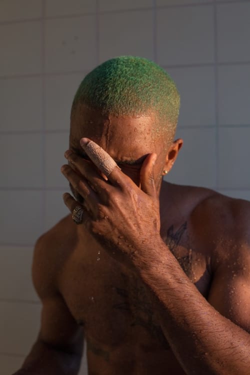 "Frank, in the shower"