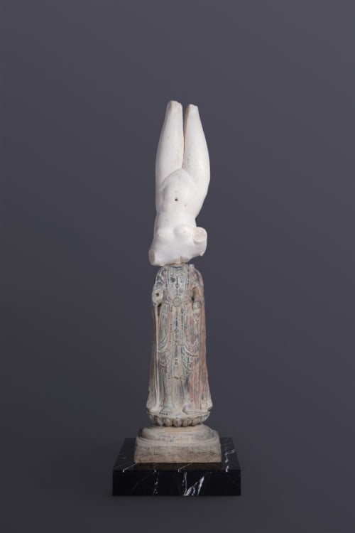 Eternity-Sui Dynasty Standing Bodhisattva, Marble Statuette of Aphrodite Anadyomene
