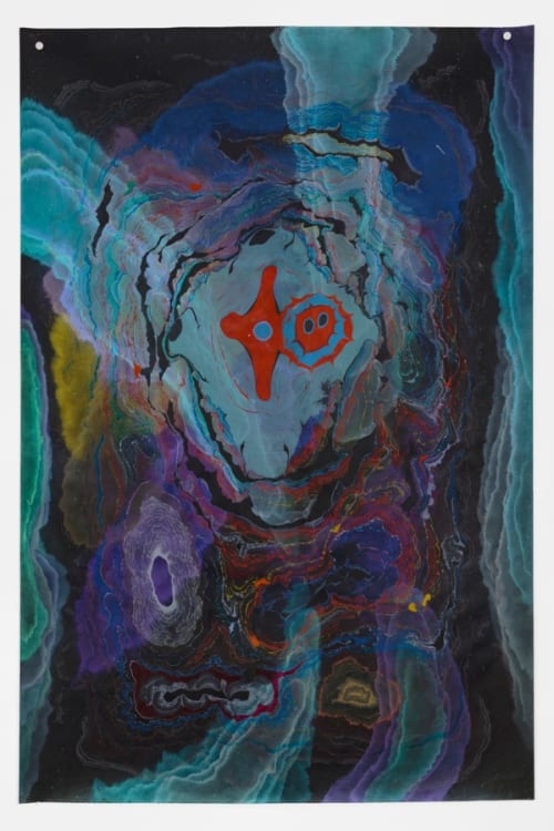 Kerstin Brätsch Unstable Talismanic Rendering_Schrättel (with gratitude to master marbler Dirk Lange)