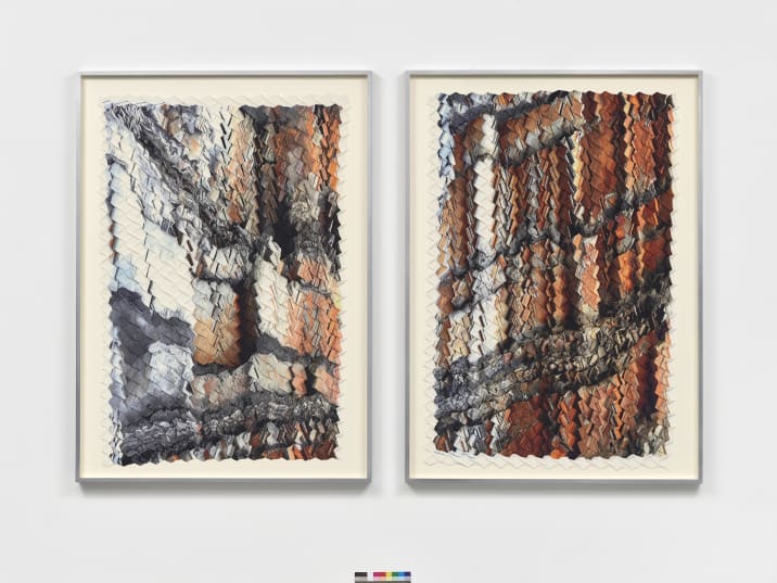 Jan Dibbets | New Colorstudy 1976/2012,Diptych Red, 2012