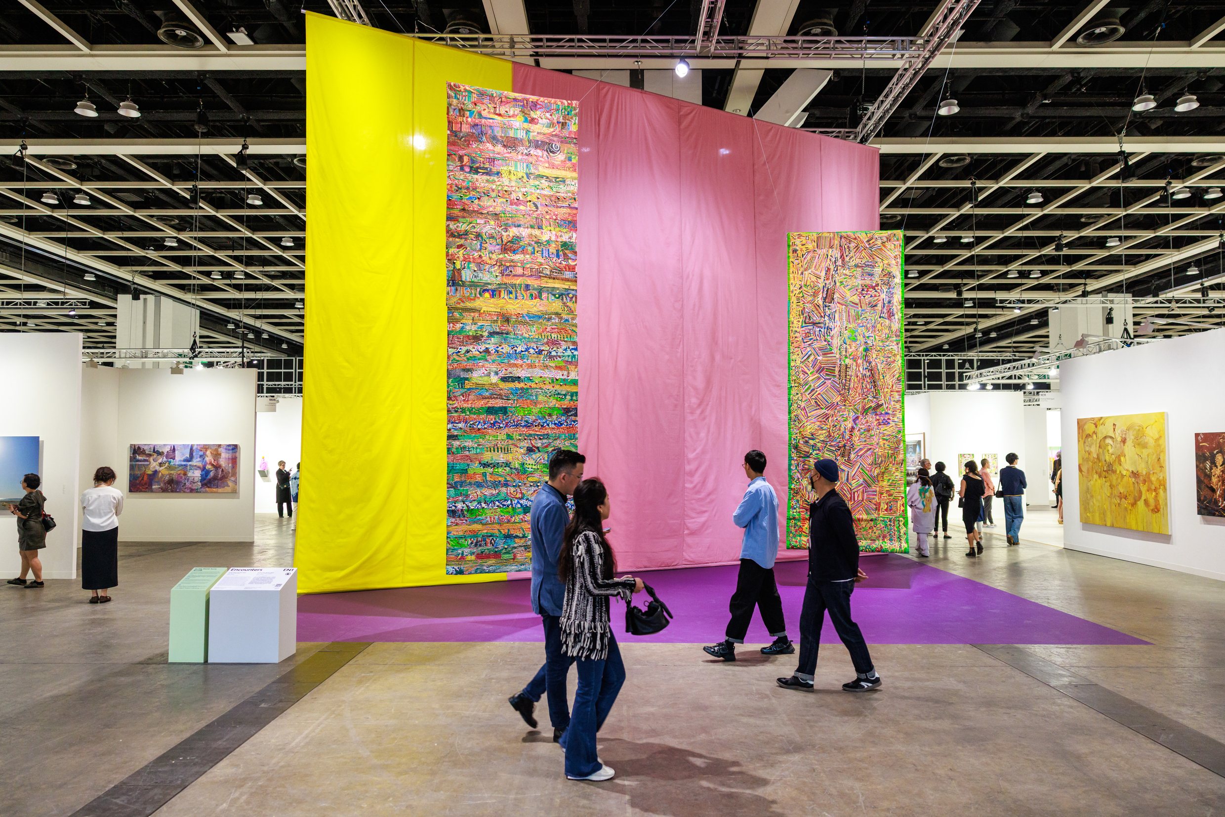 Installation view of Pacita Abad and Pio Abad's The Sky is the Limit (1996-2000) at Art Basel Hong Kong 2025. 