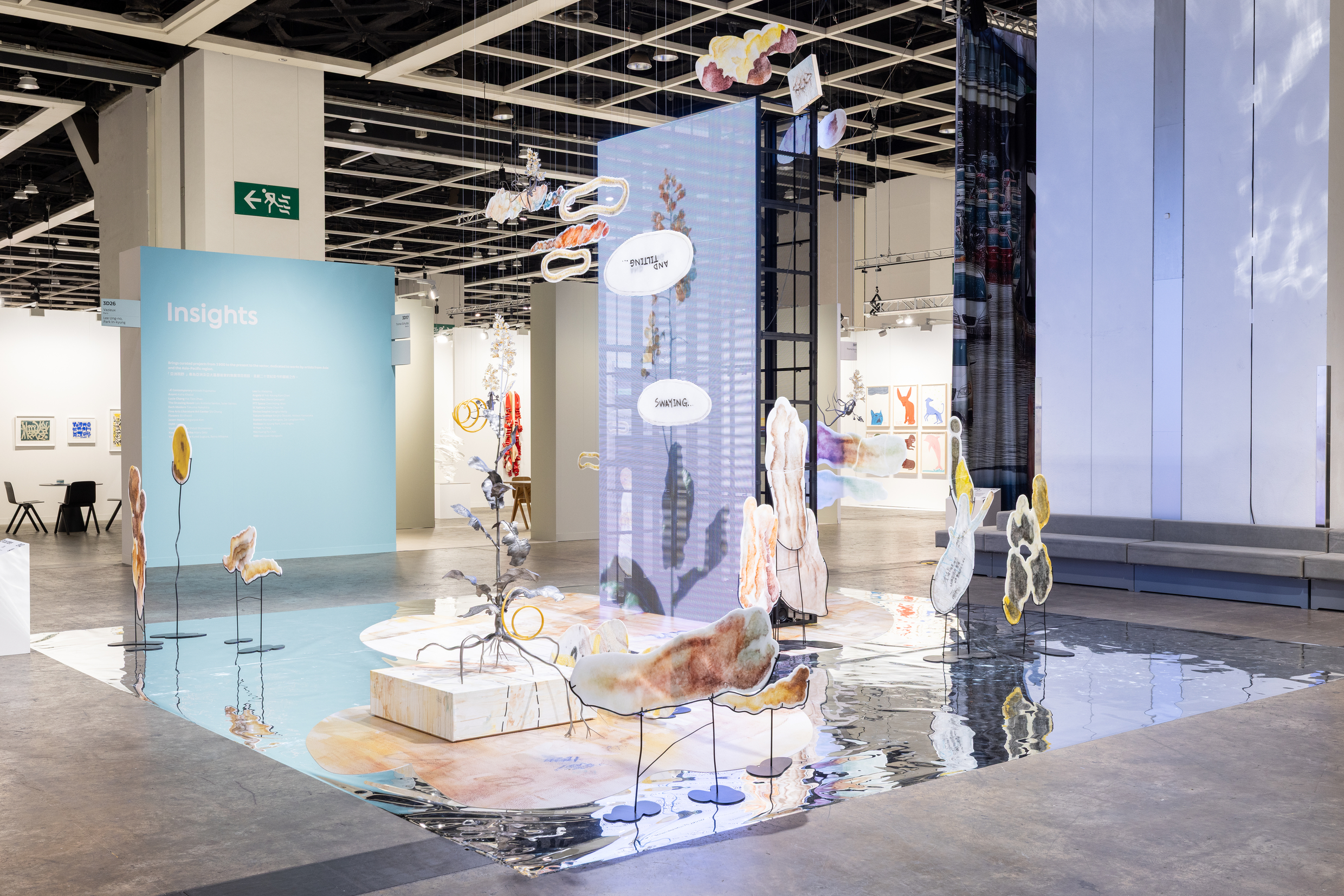 Installation of Frank Wang Yefeng's Desert Garden (2025) at Art Basel Hong Kong 2025.