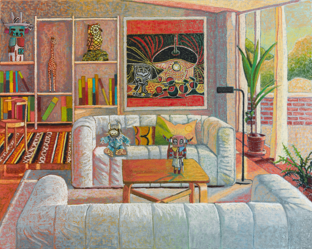 Interior with Picasso Print, Kachinas, and Wild Thing