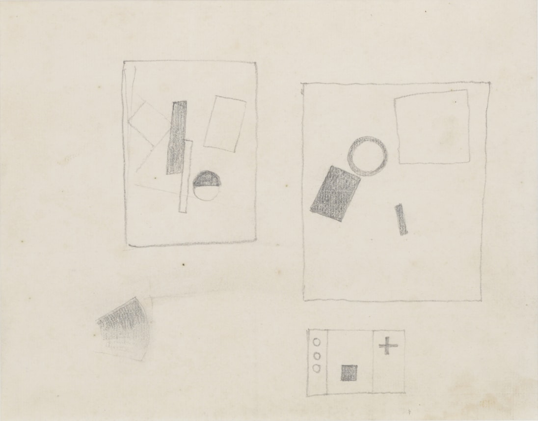 Three Suprematist Compositions motifs of 1915, 1917, 1920