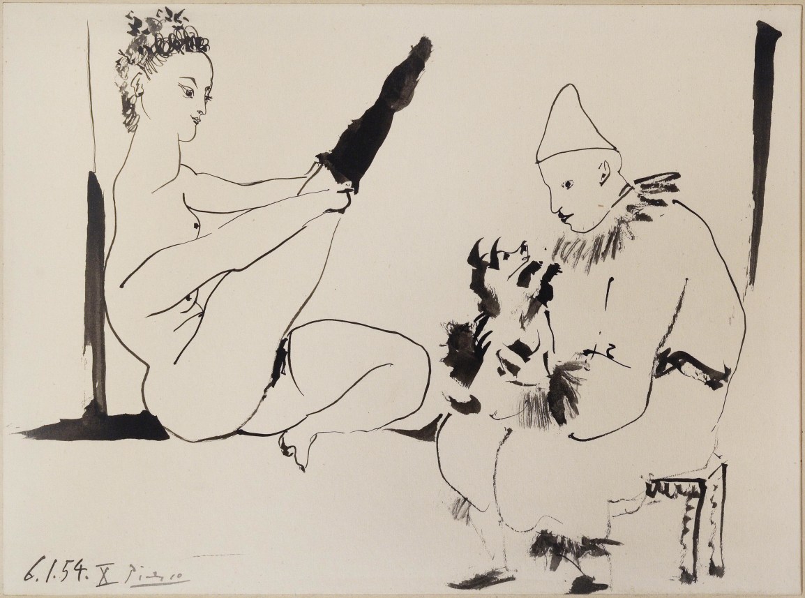 Circus People with Dog