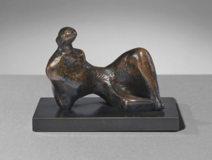 Henry Moore、TEXTILE DESIGN、海外版超希少レゾネ Arch Leg Henry Moore Abstract Bronze Reclining Figure Statue