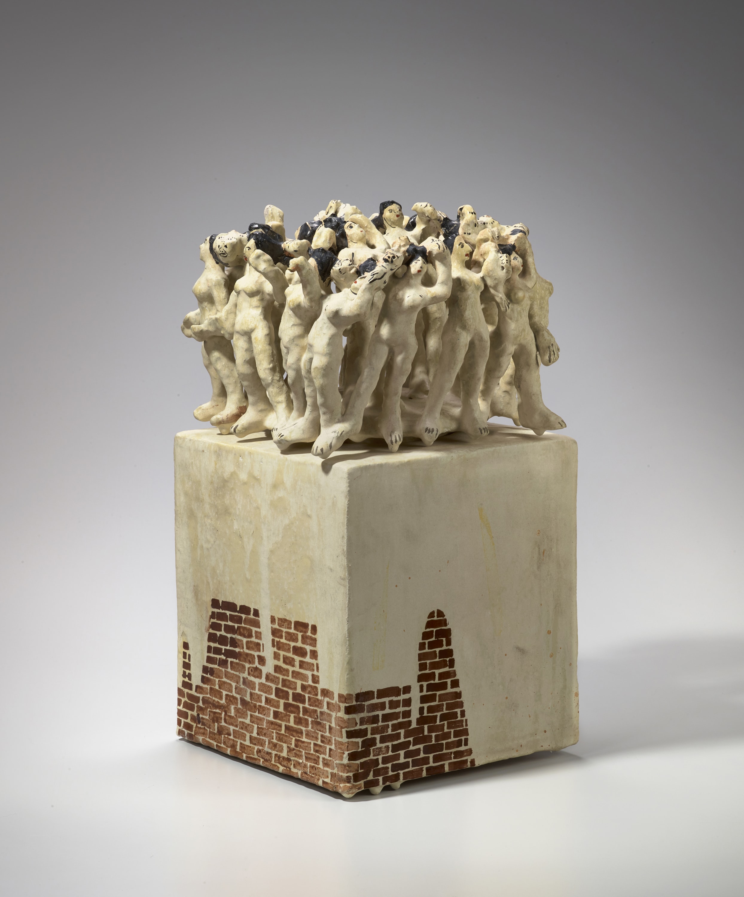 Untitled (Nude Figures on Box with Bricks)