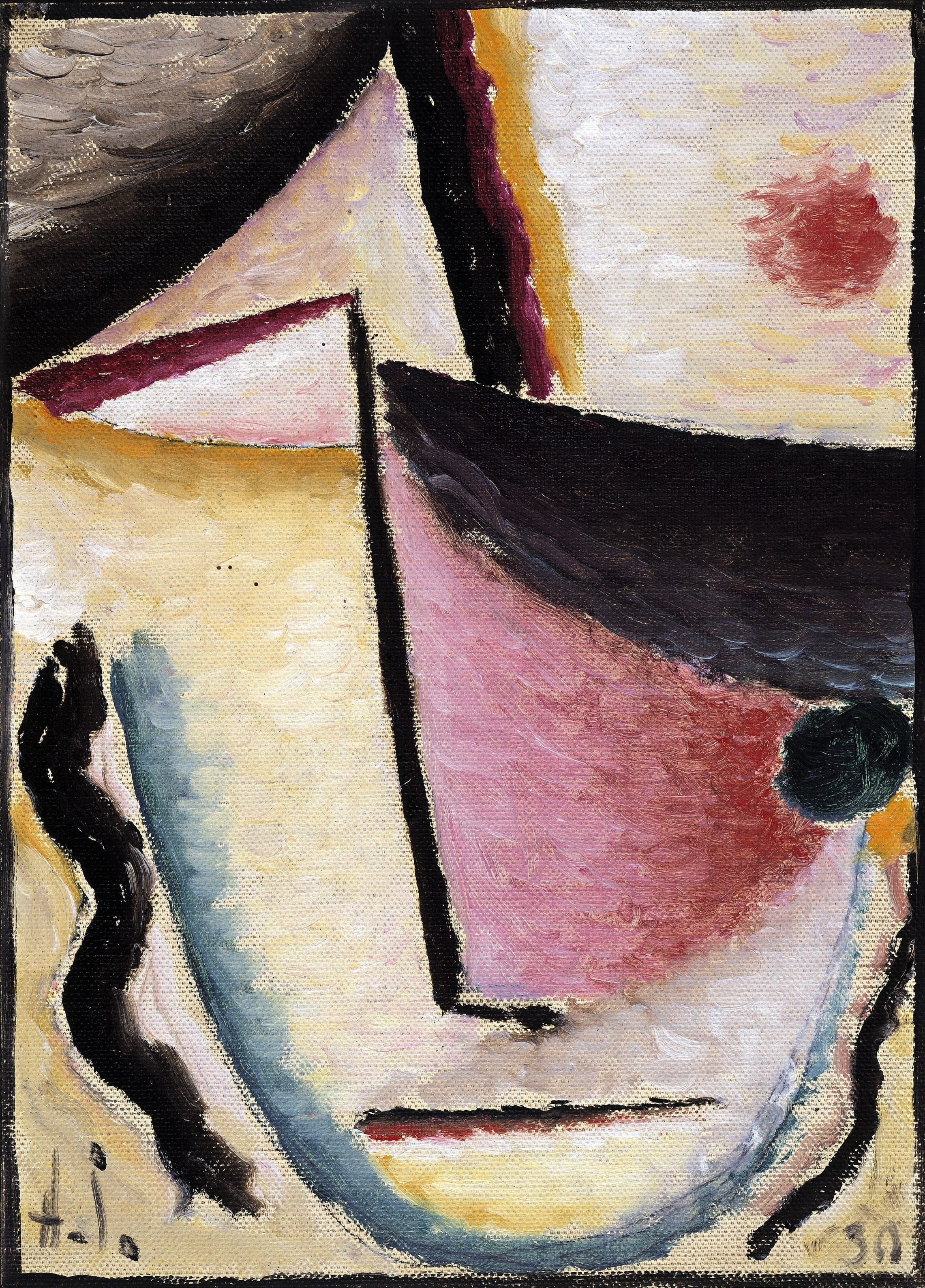 Abstract Head: Slanted Eyes